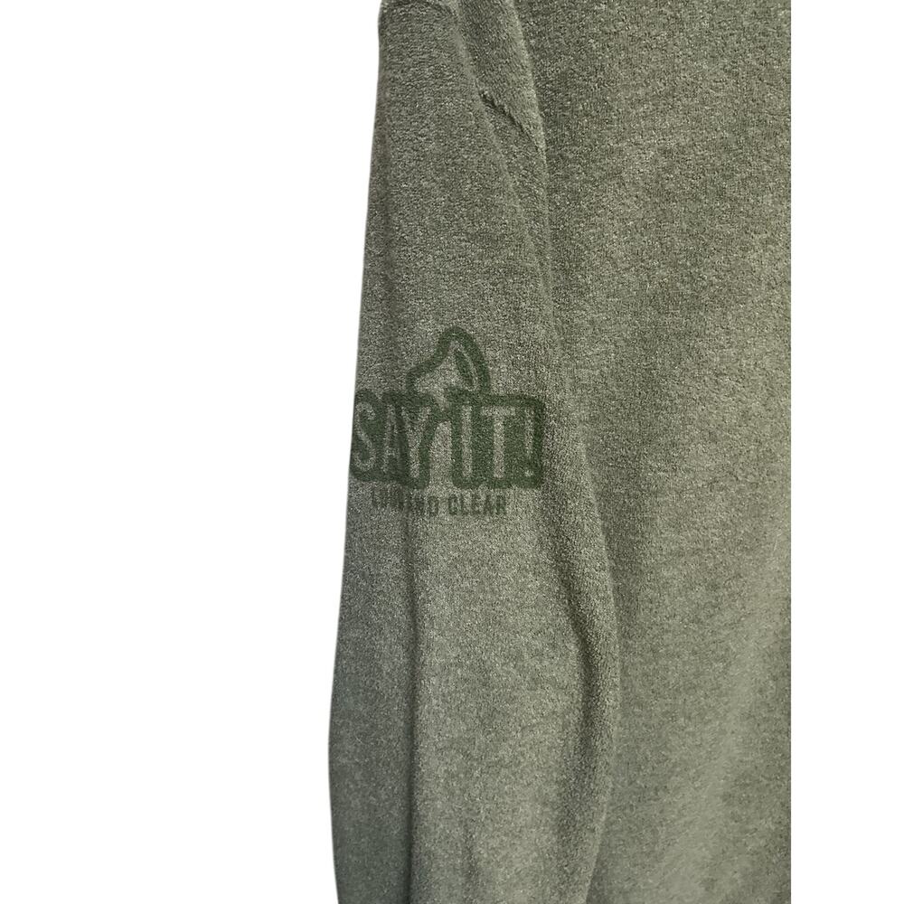 Adidas A586 Crewneck Sweatshirt Large Olive Strata Golf Pullover - Picture 4 of 6